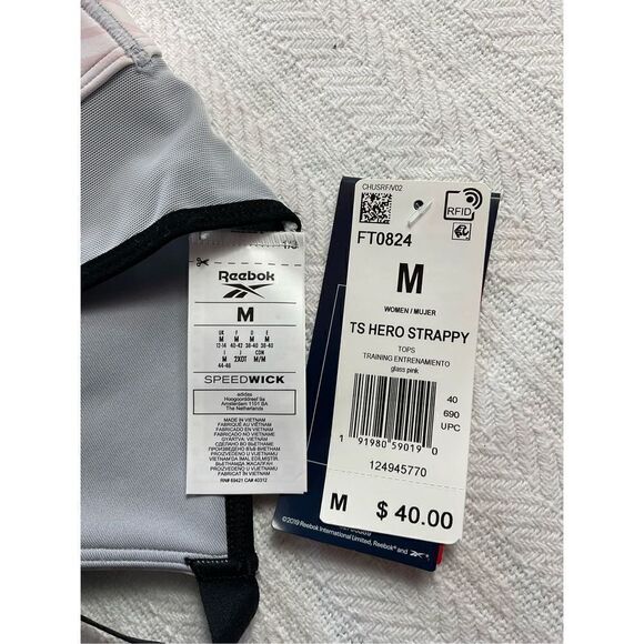 REEBOK Women’s MEDIUM Lux Strappy Sports Bra - Picture 3 of 11